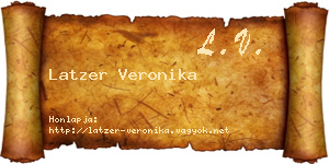 Latzer Veronika névjegykártya